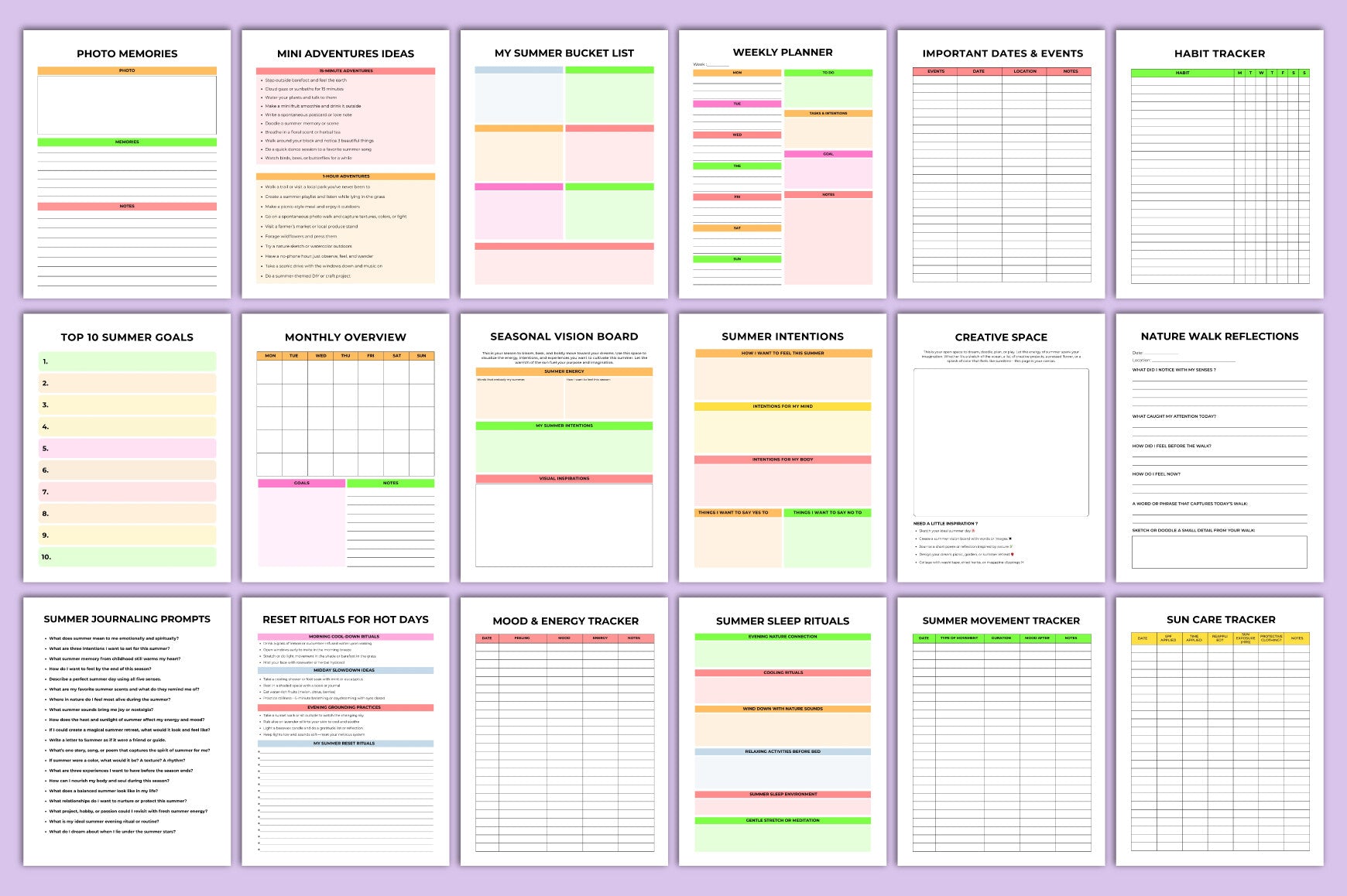 Summer Planner