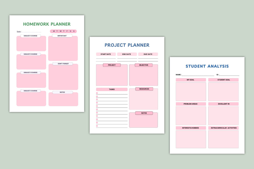 Kids Education Year Planner