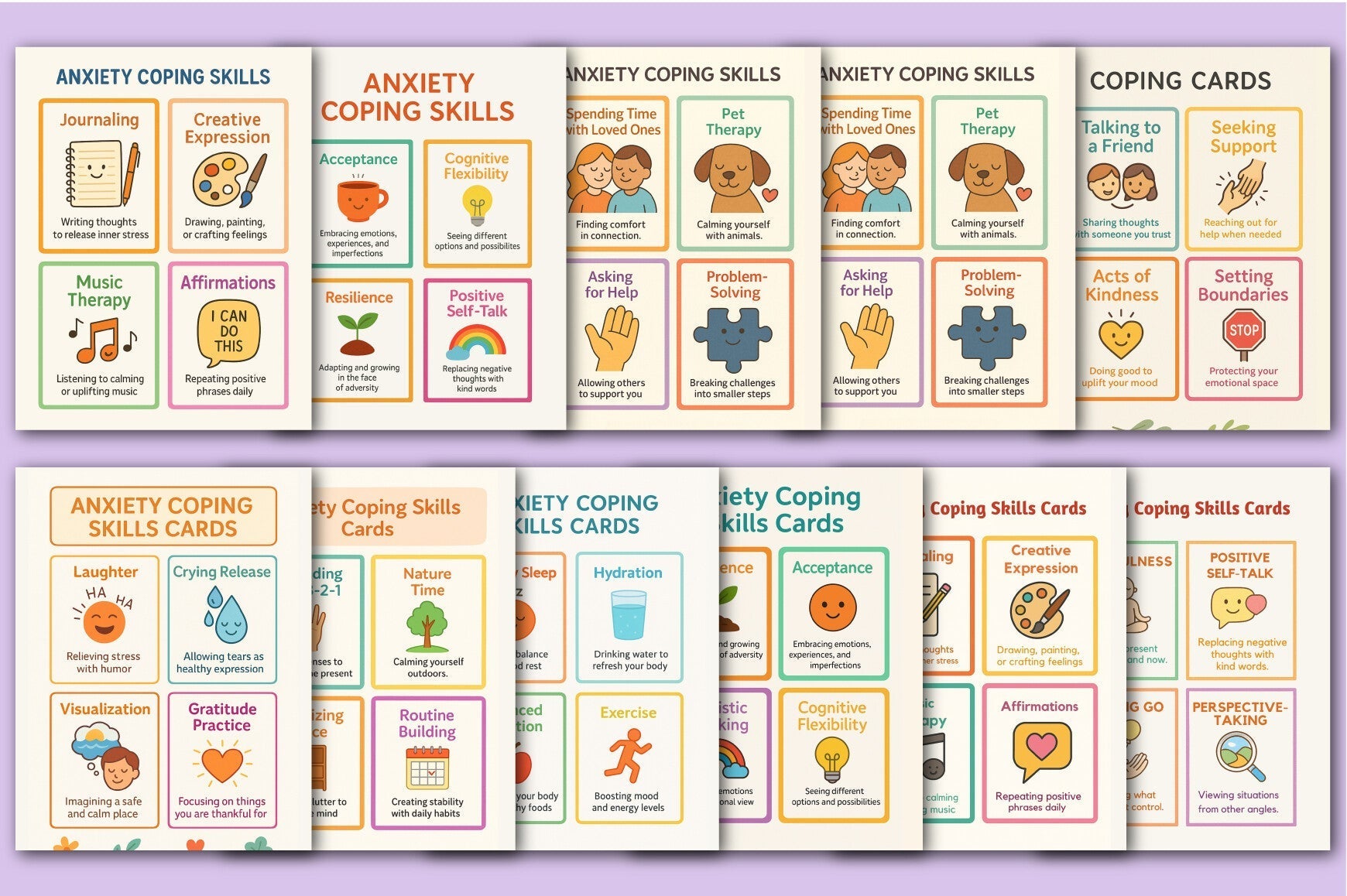 Anxiety Coping Skills Cards