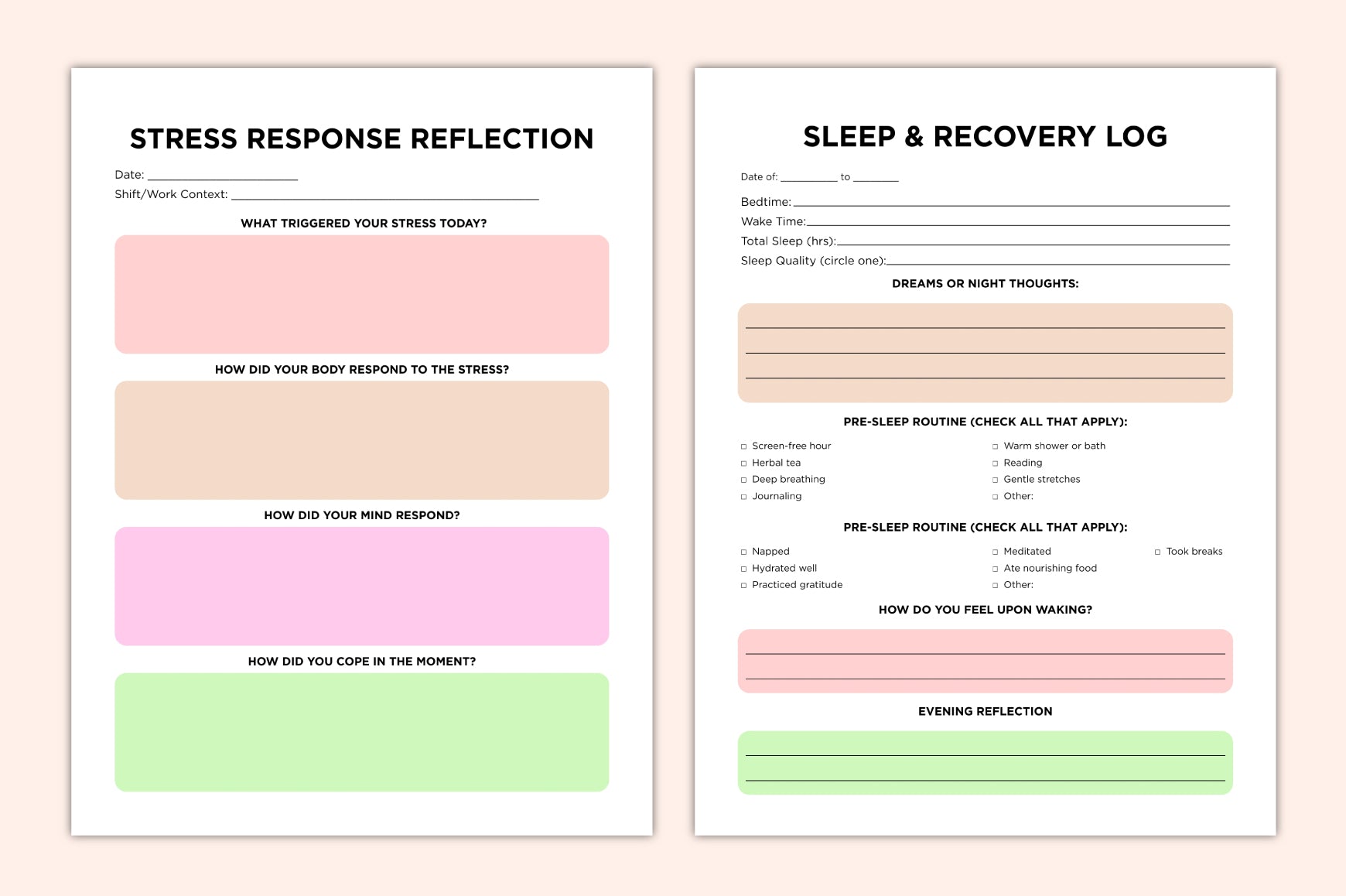 Mindful Nurse Routine Planner