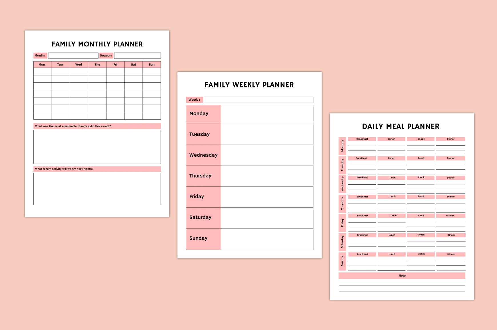 Happy Family Routine Journal