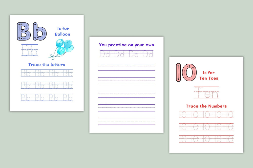Alphabet Number Writing Tracing Workbook