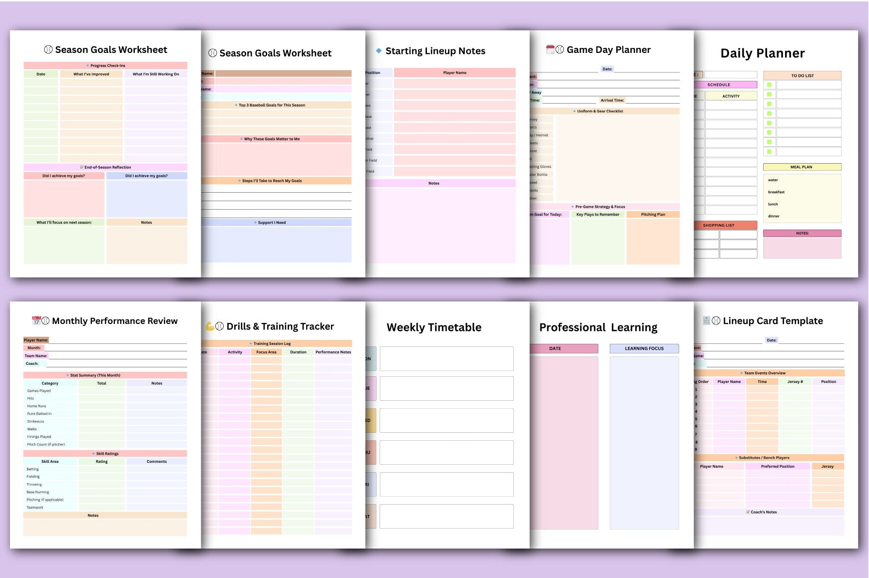 The Baseball Planner