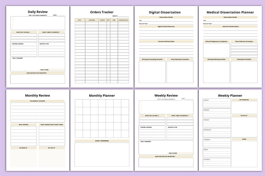 Dissertation Planner Guide