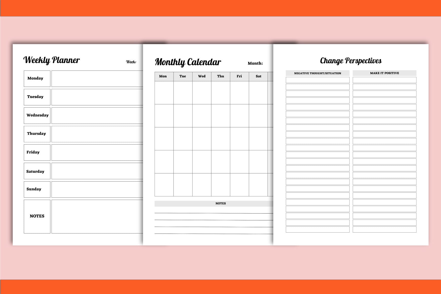 Positive Mindset Planner