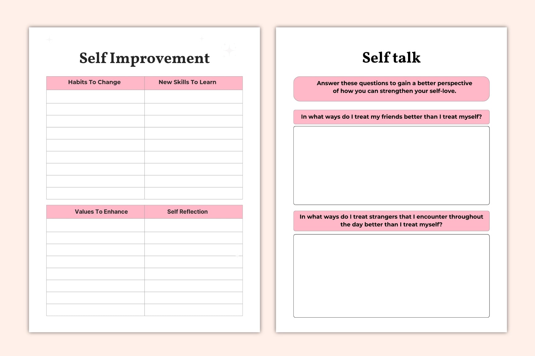 Self Love Mindset Workbook