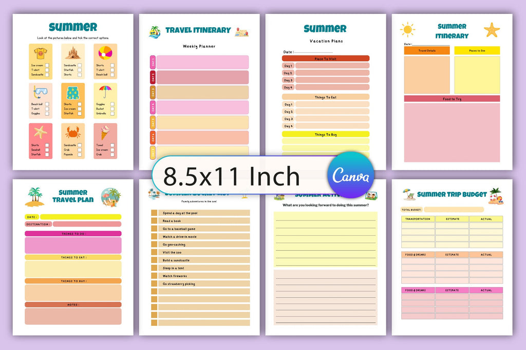 Summer Activity Planner for Kids