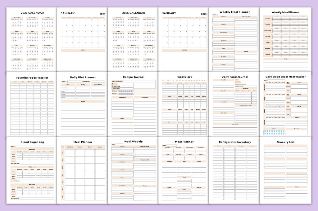 Editable Meal Planner