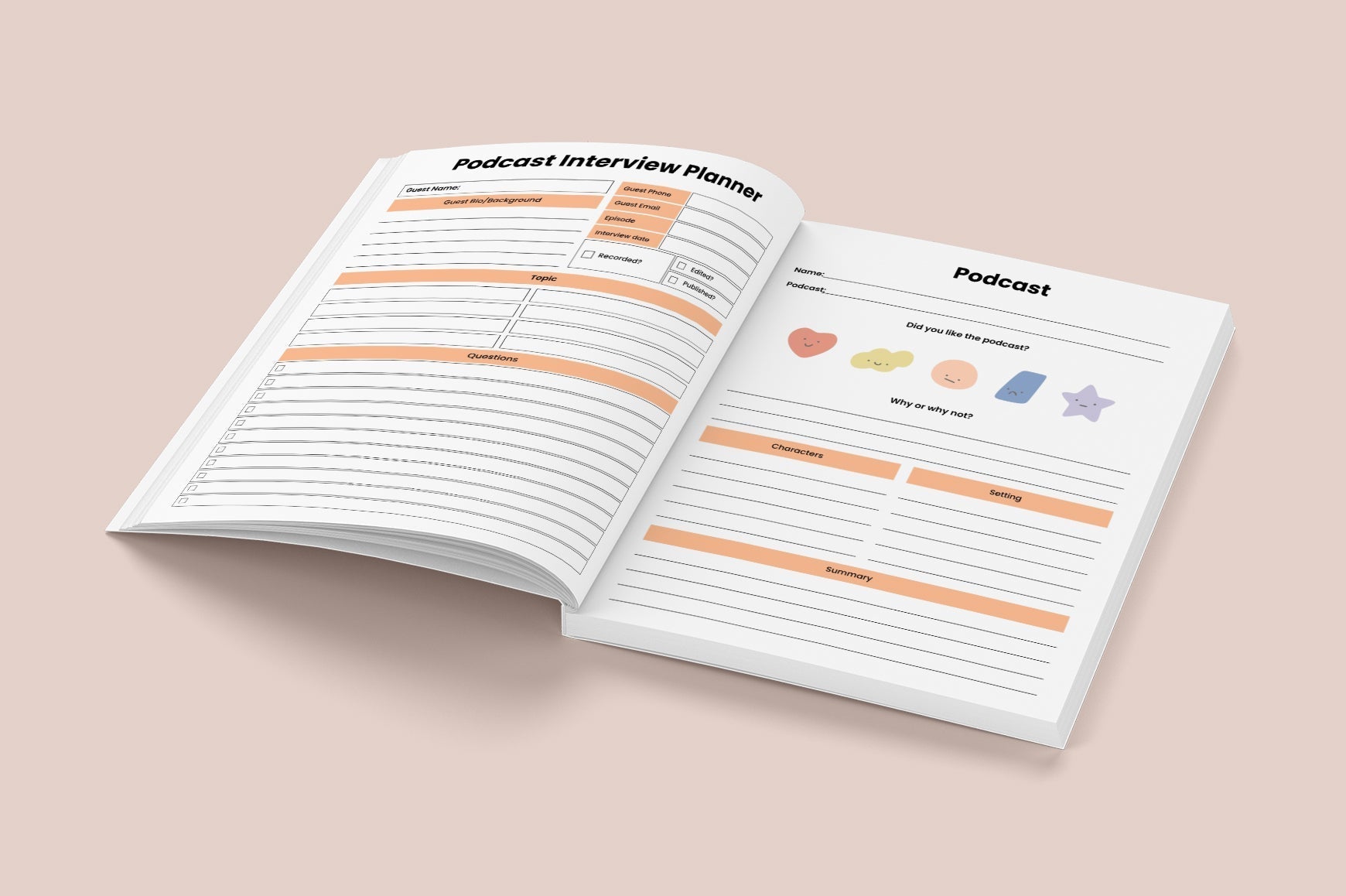 Podcast Ideas Content Journal: Boost Your Creativity