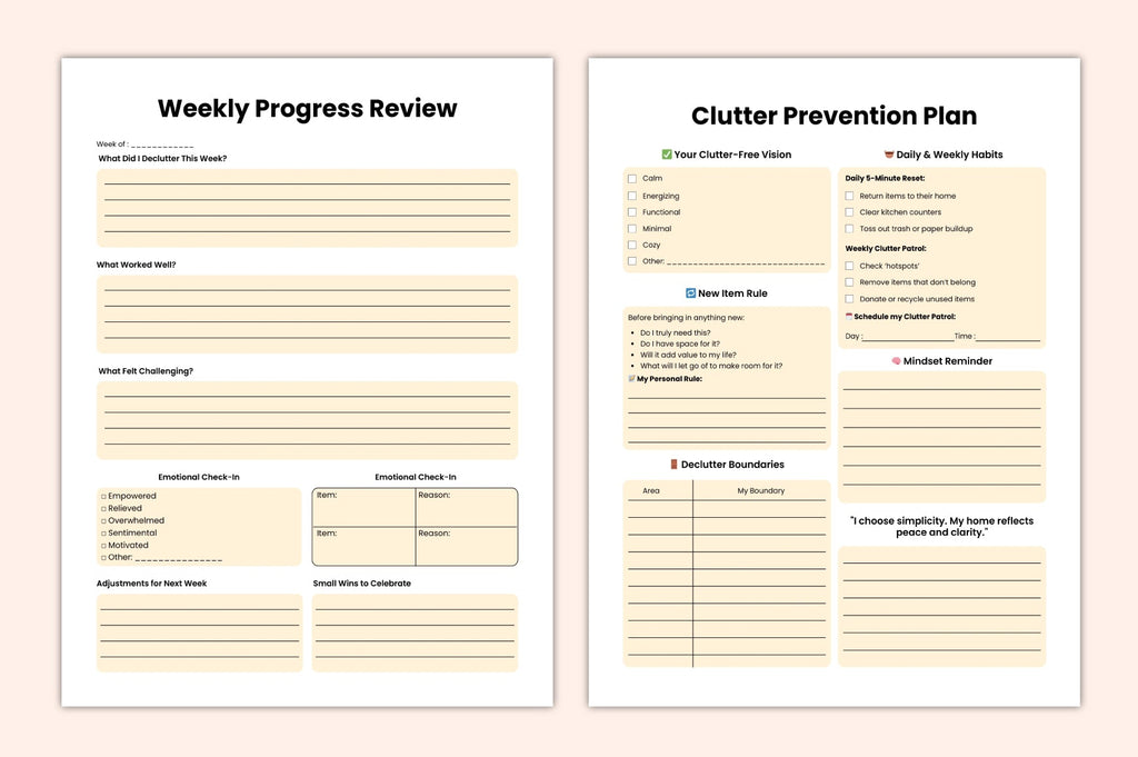 Declutter Simplify Workbook