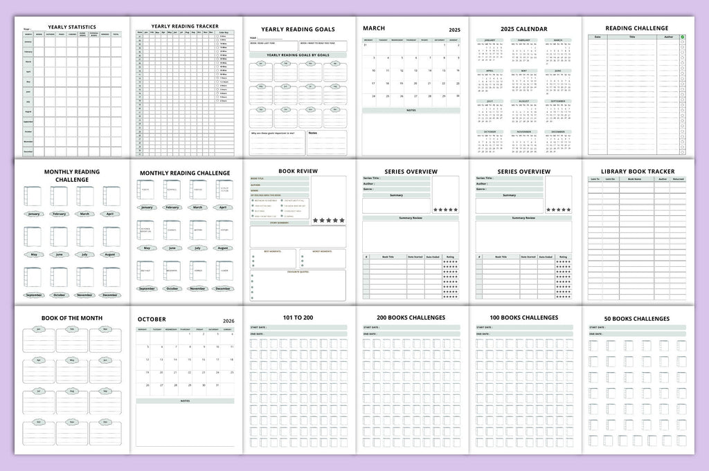 Editable Reading Planner