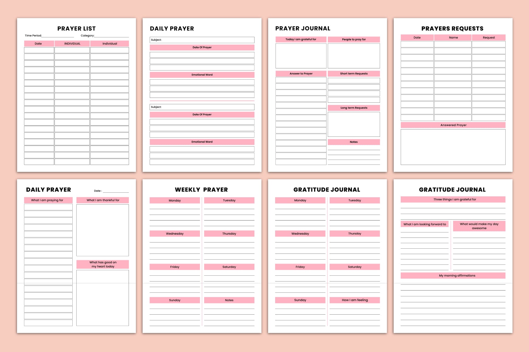 Prayer and Gratitude Journal