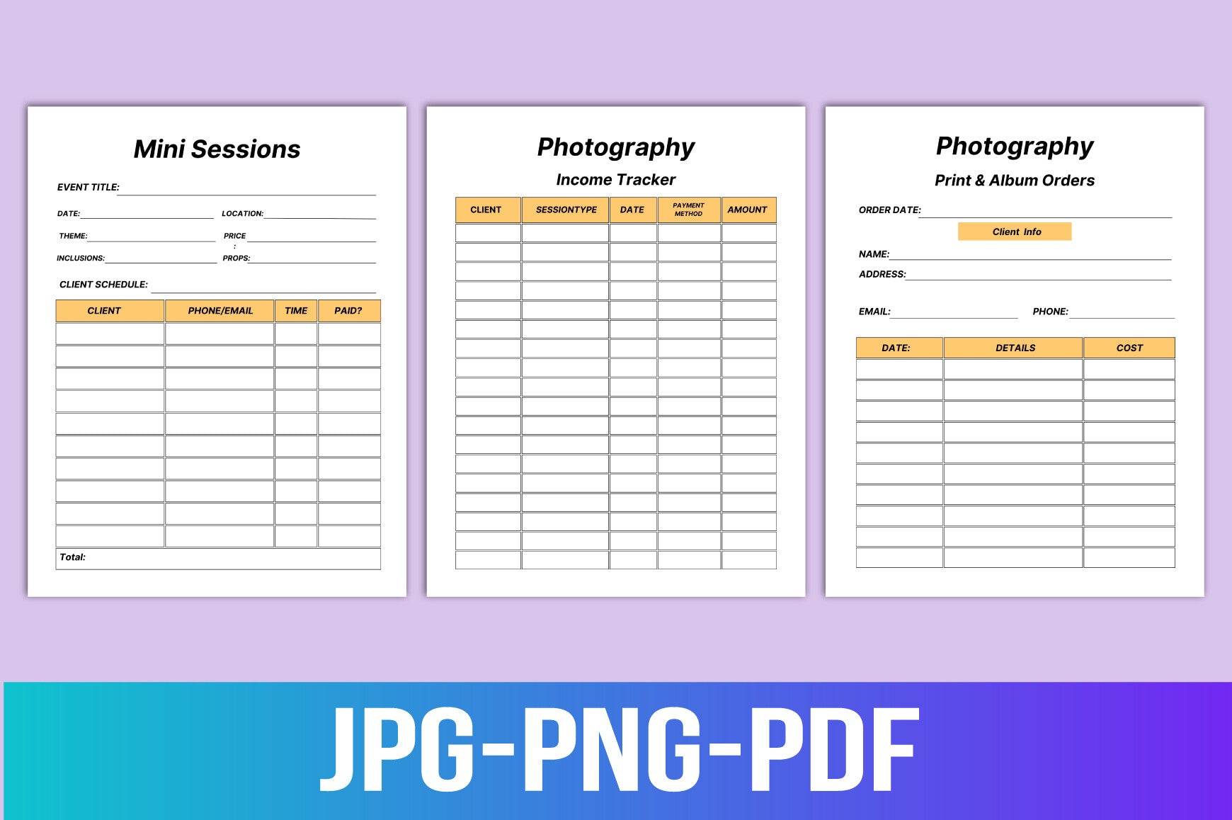 Photography Planner