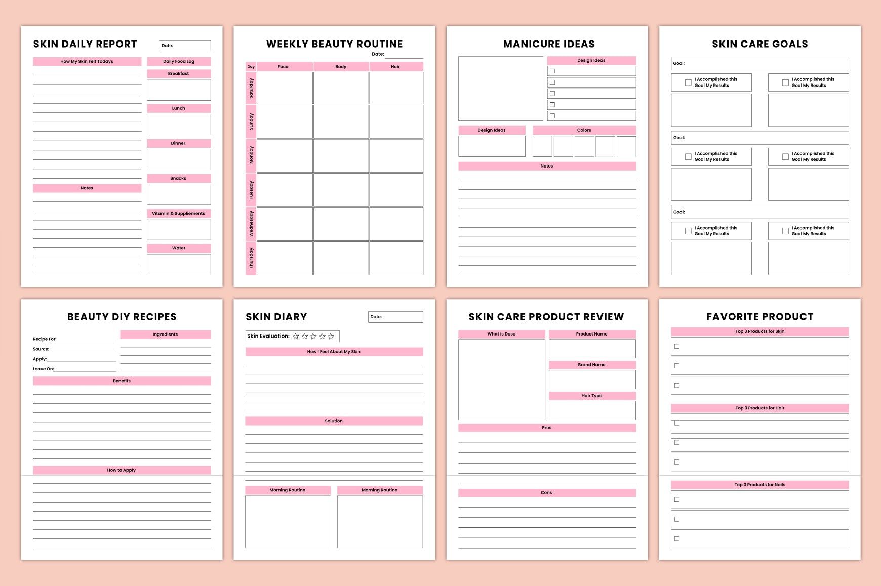 Skin Care Routine Journal