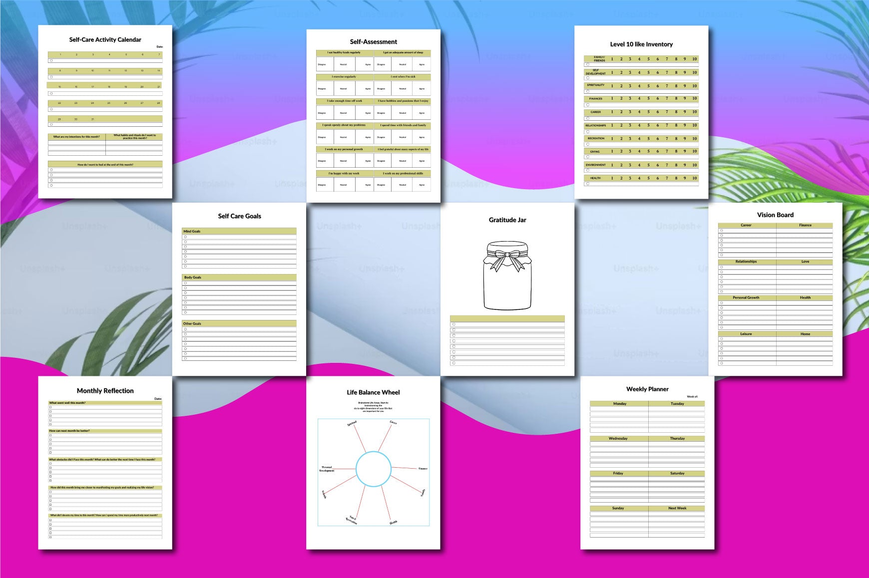 ADHD Printable Planner with focus, organization, and task management pages