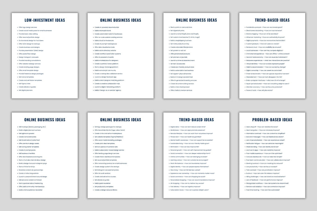 Business Idea Generator Prompts