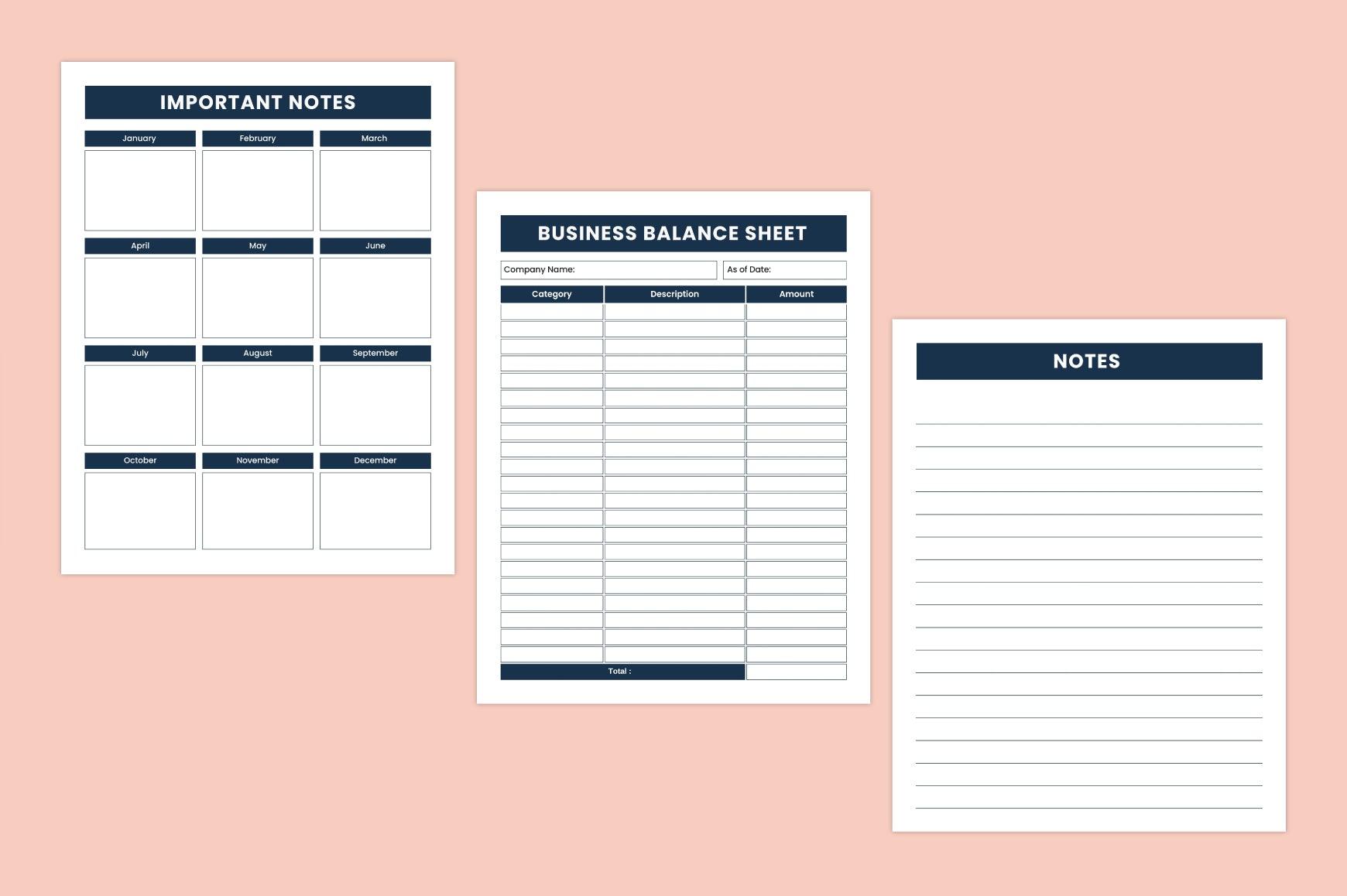 Business Balance Sheet
