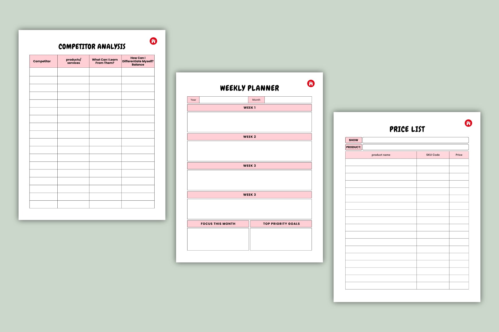Craft Business Planner