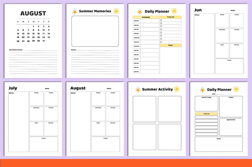 Summer Planner for Kids