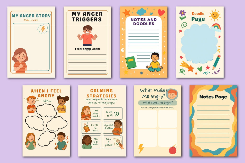 Anger Management Worksheets for Kids Planner