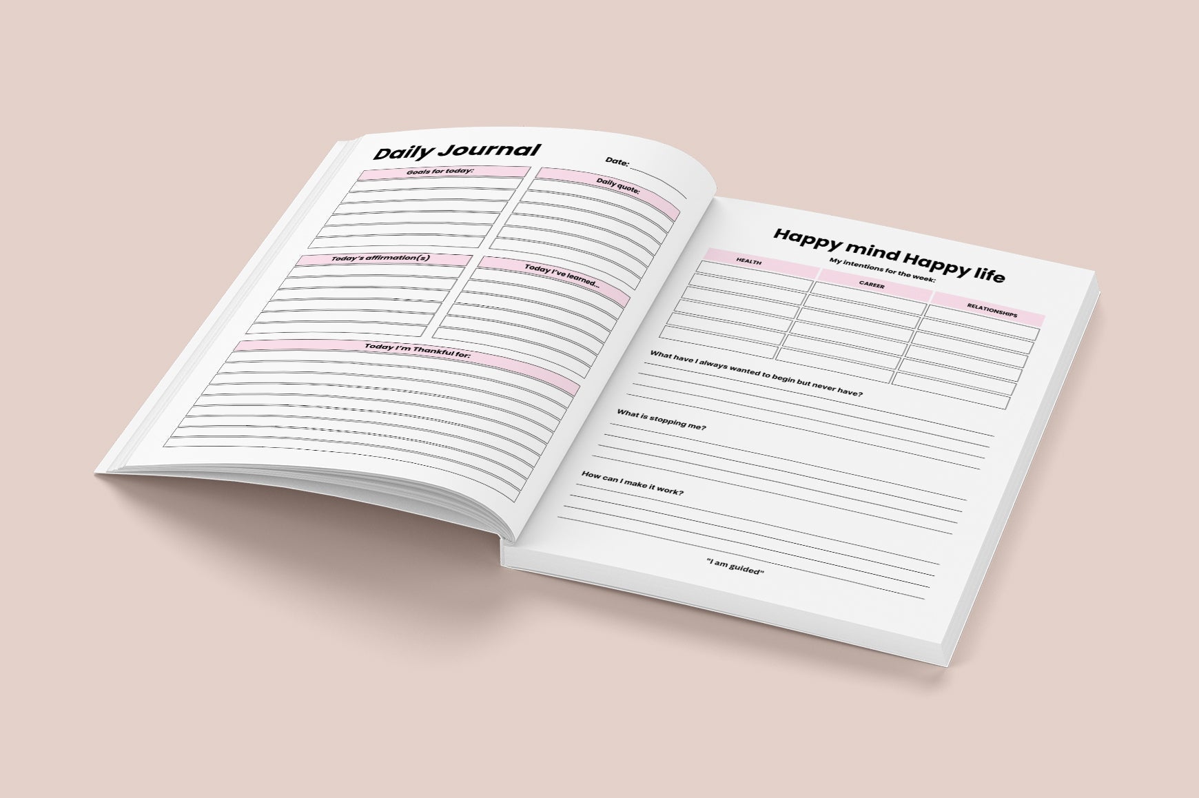 Mindful Self-Care Wellness Journal