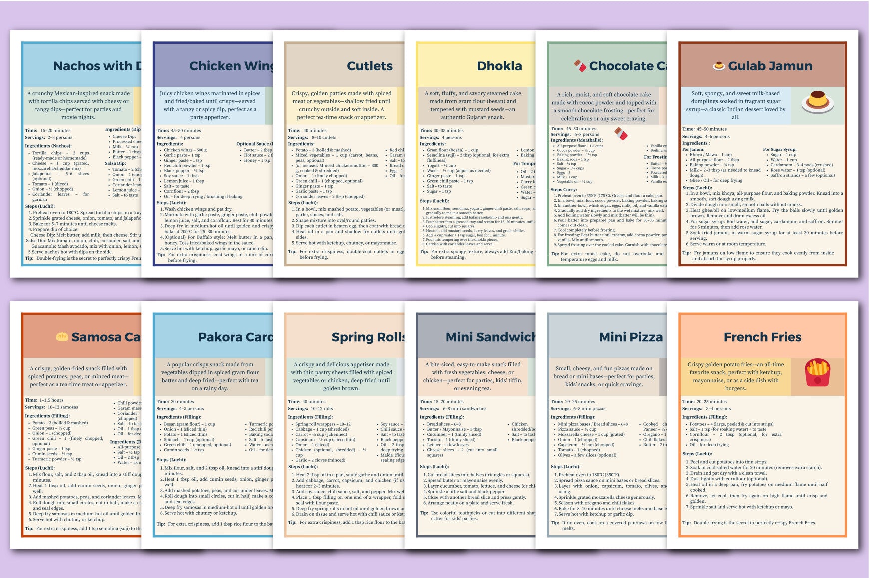 Kitchen Recipe Cards