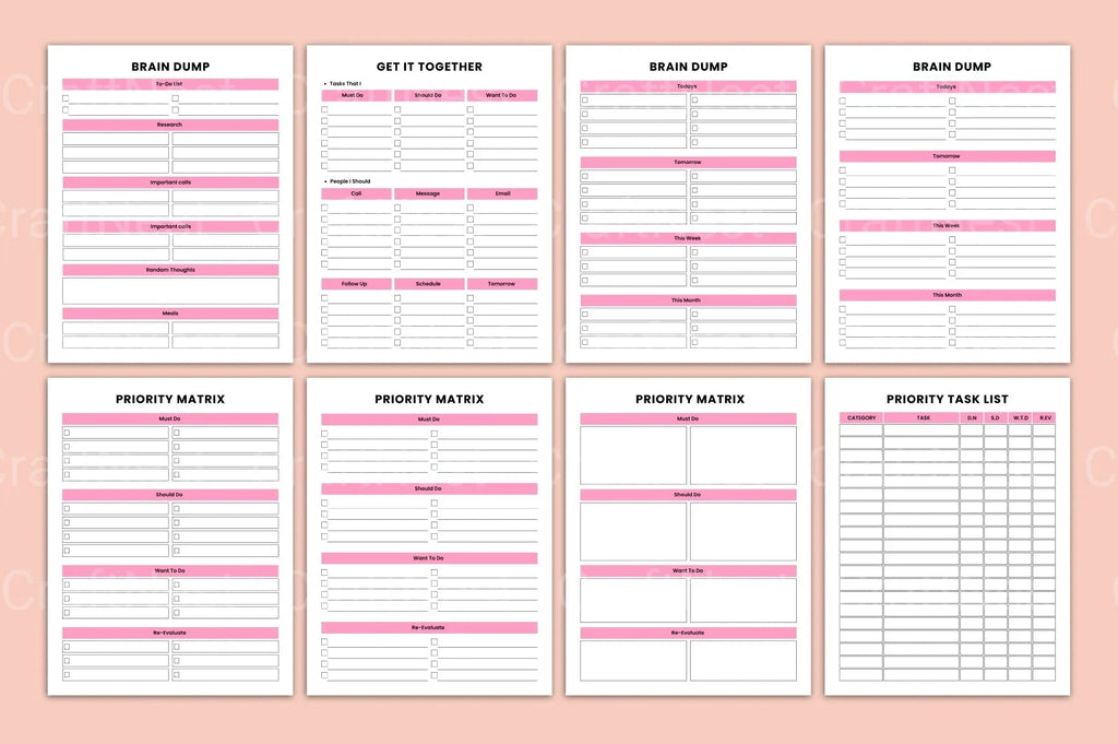 ADHD Printable Planner focus improvement and task planning tips
