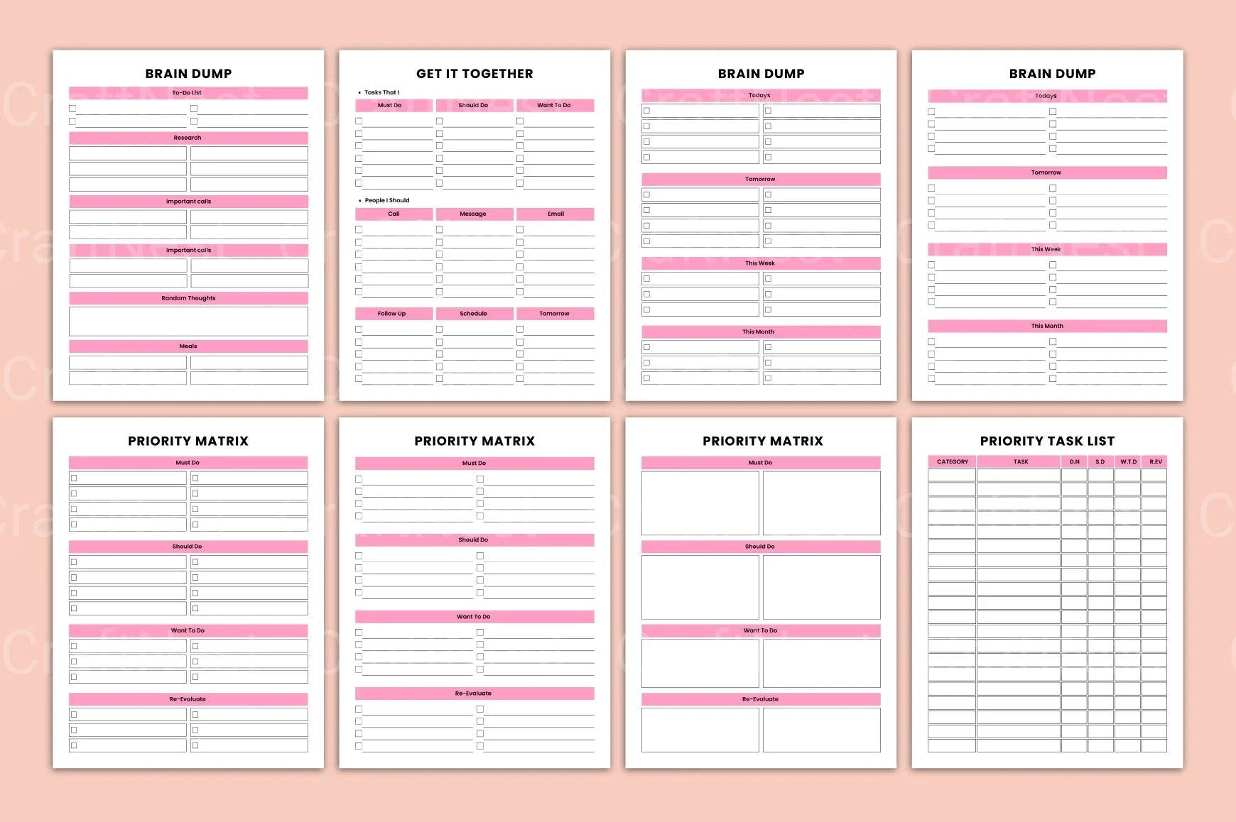 ADHD Printable Planner focus improvement and task planning tips