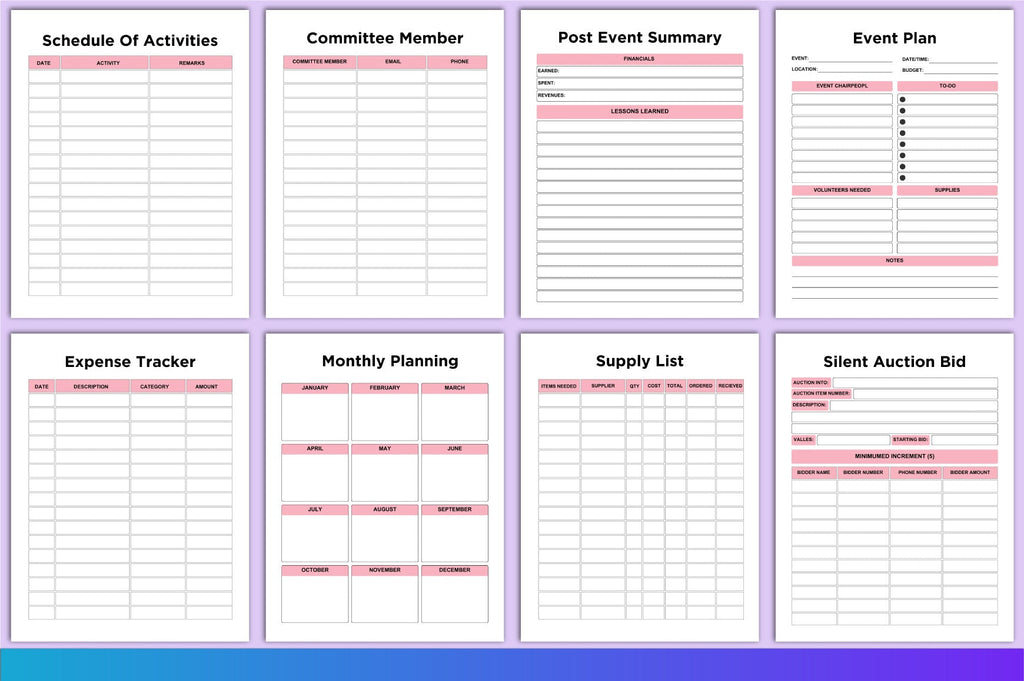 Kids Fundraising Planner