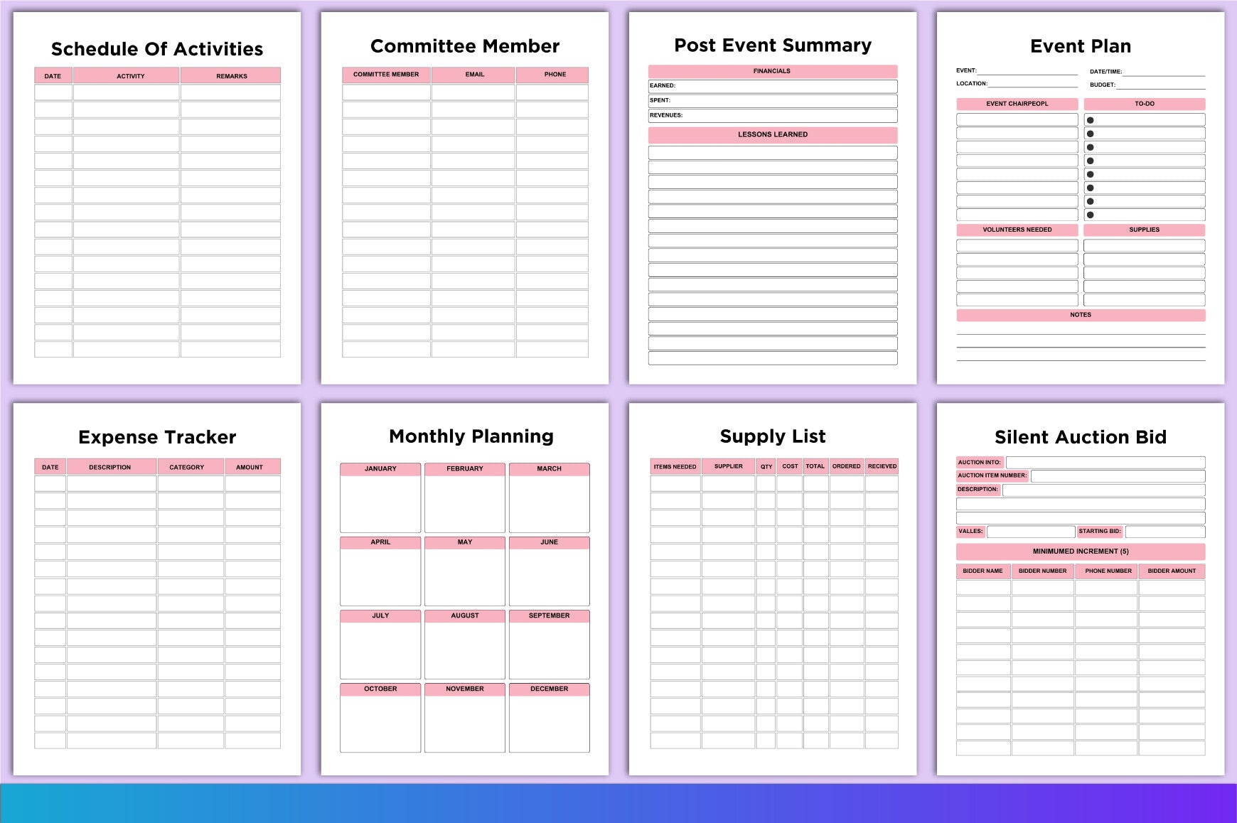 Kids Fundraising Planner
