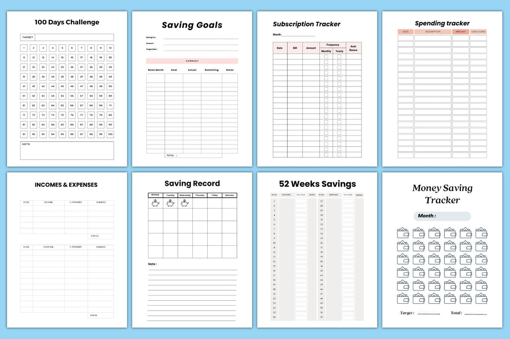 Money Saving Challenge Digital Planner