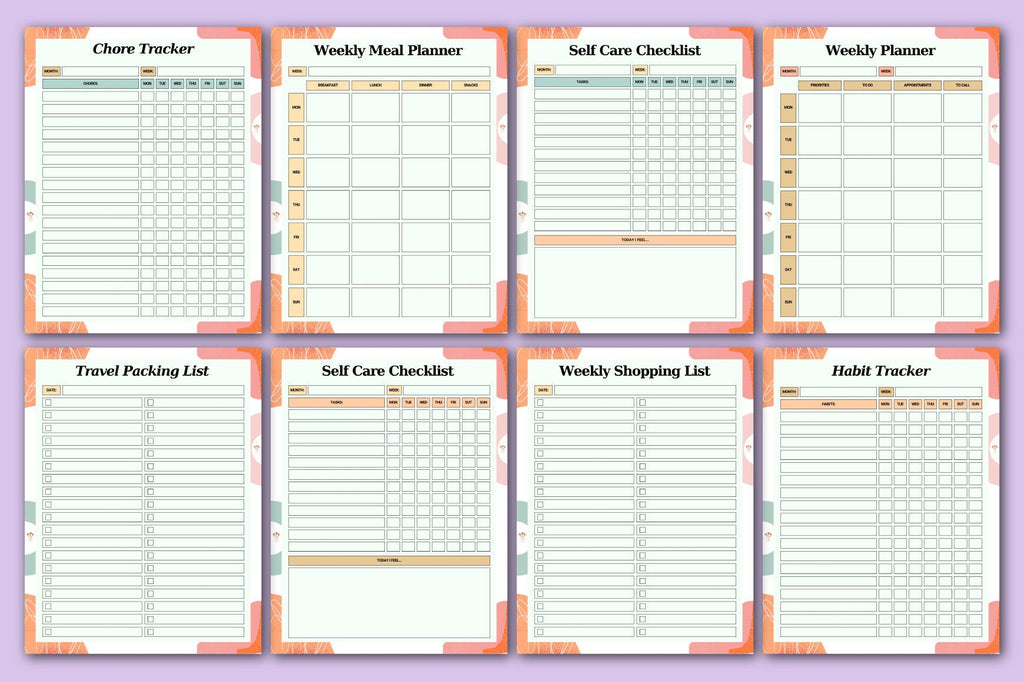 Self Care Planner