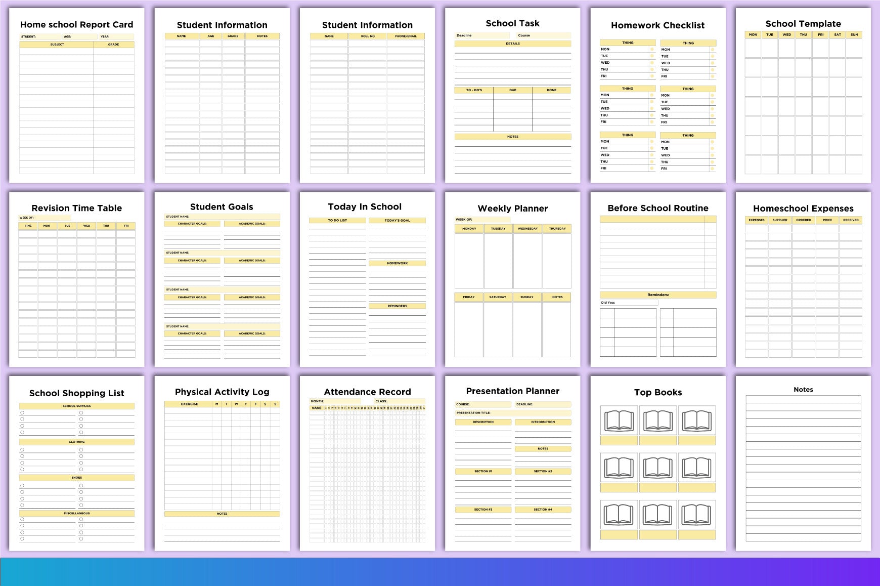 Homeschool Kids Planner