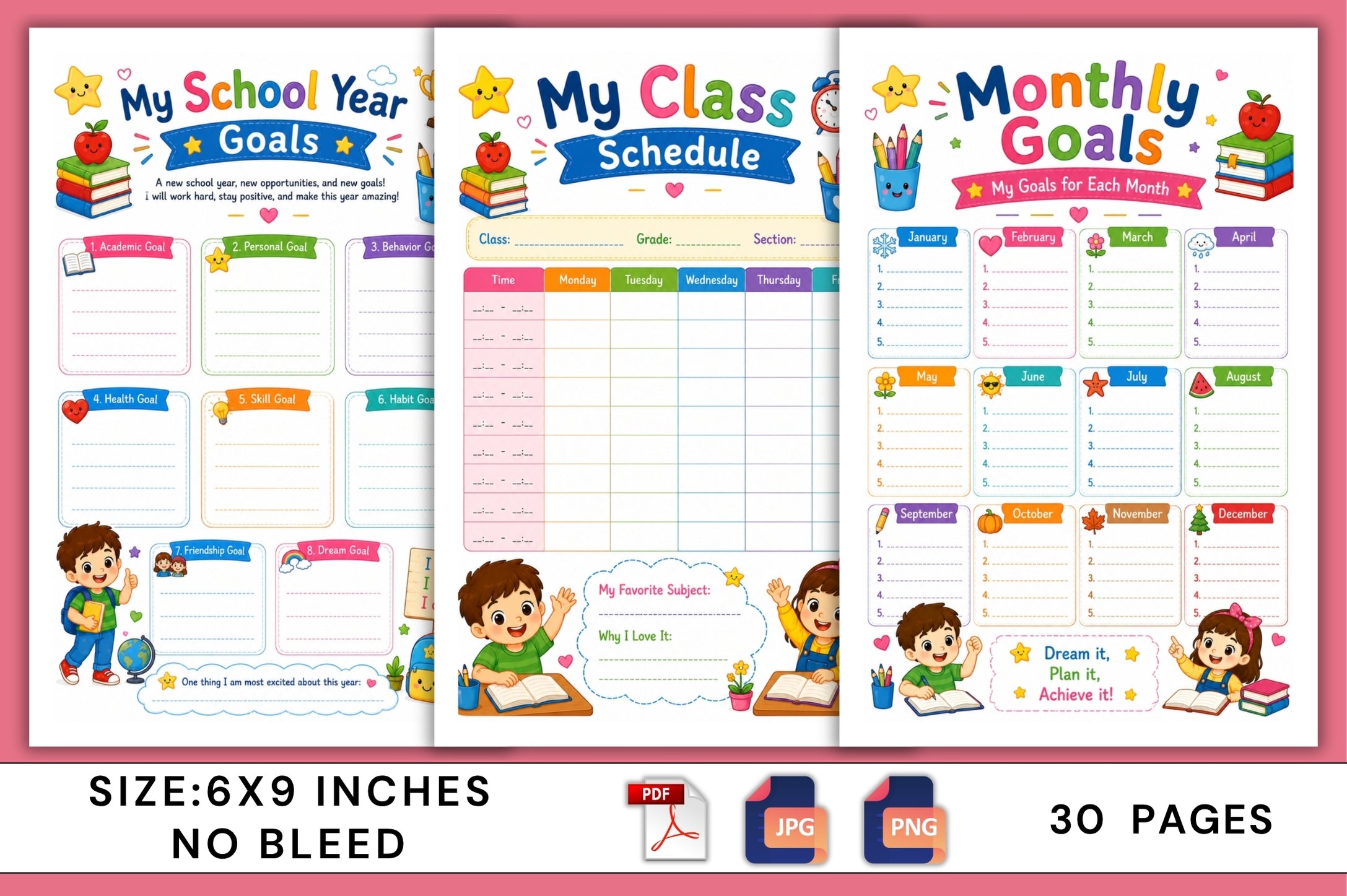 My School For Kids Planner