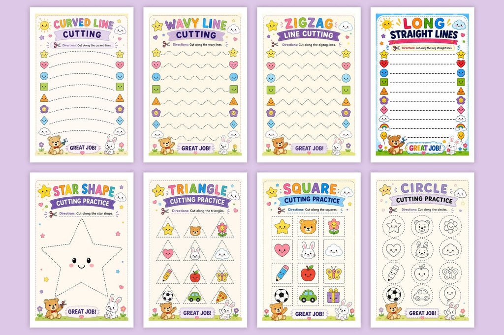 Scissor Skills For Preschoolers Workbook