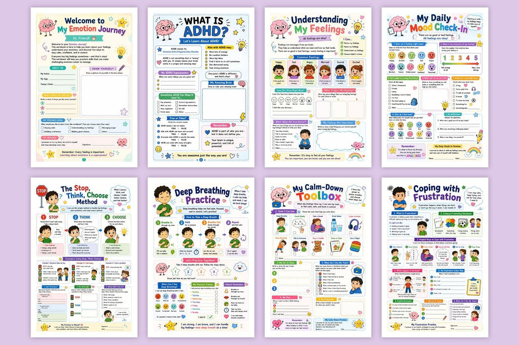 Adhd Emotional Regulation For Kids Workbook
