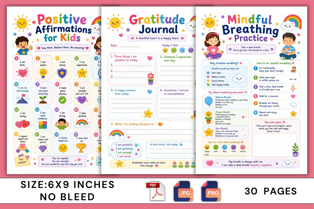 Mental Health For Kids Planner