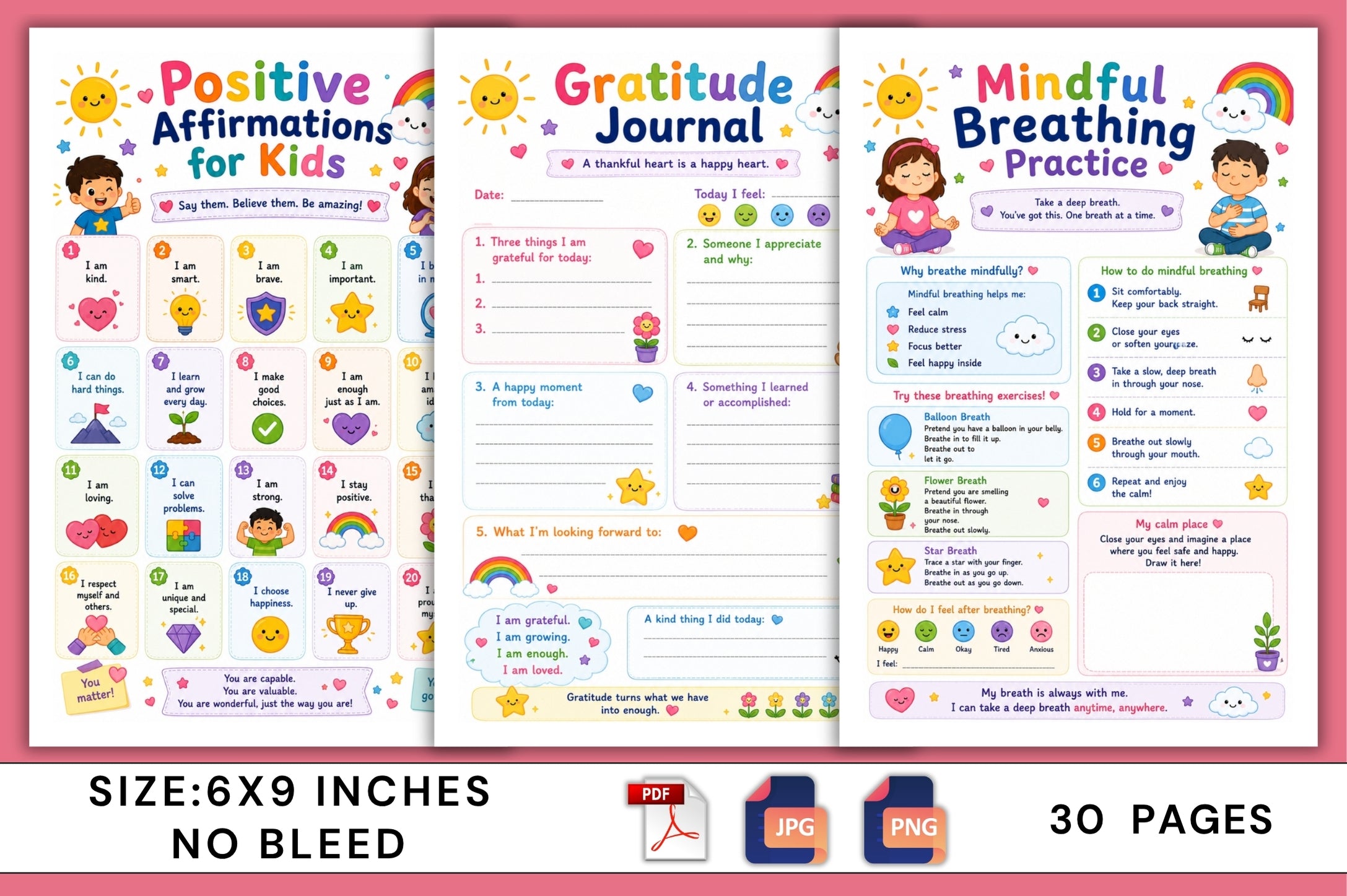 Mental Health For Kids Planner