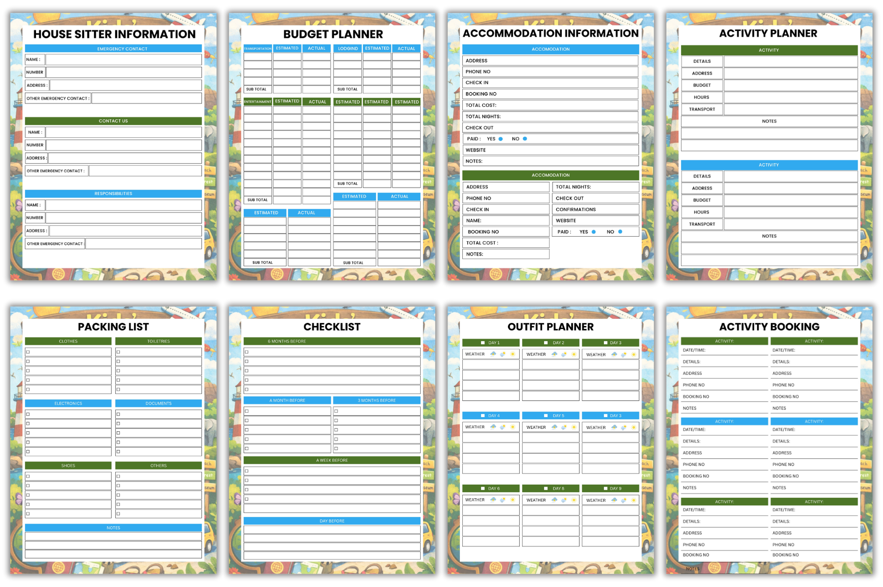 Kids Travel Journal