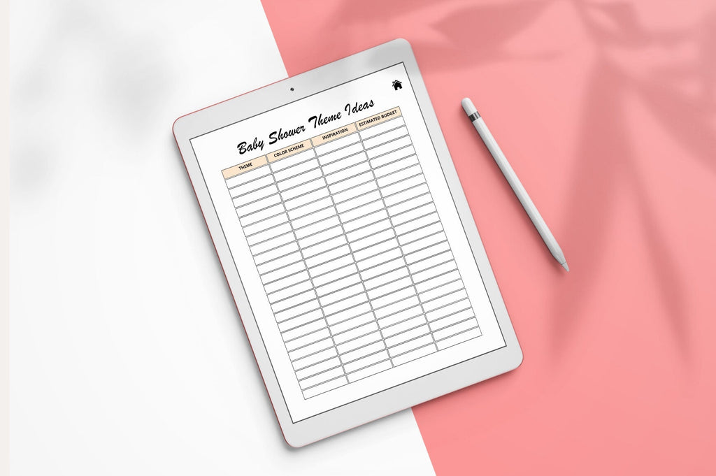 Editable Baby Shower Planner