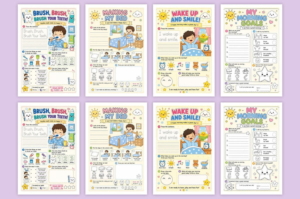 My Morning Routine For Kids Workbook
