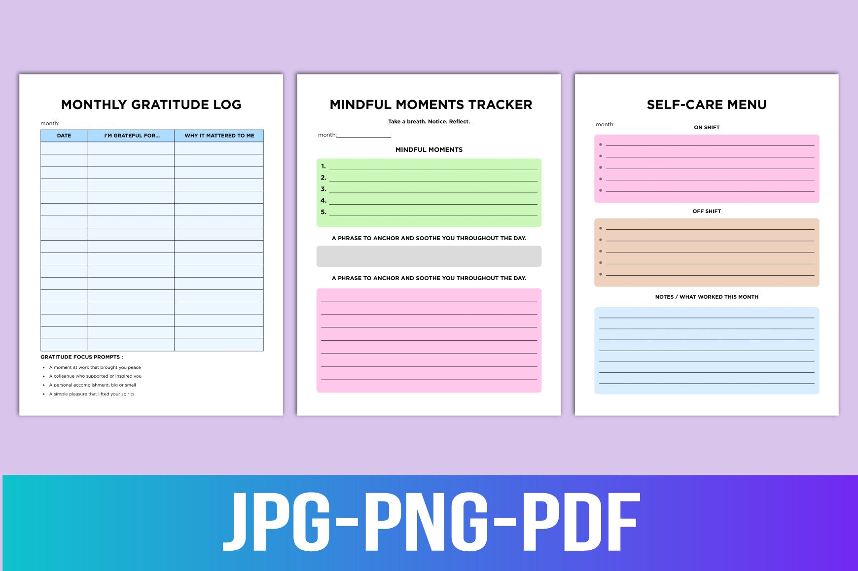 Mindful Nurses Planner