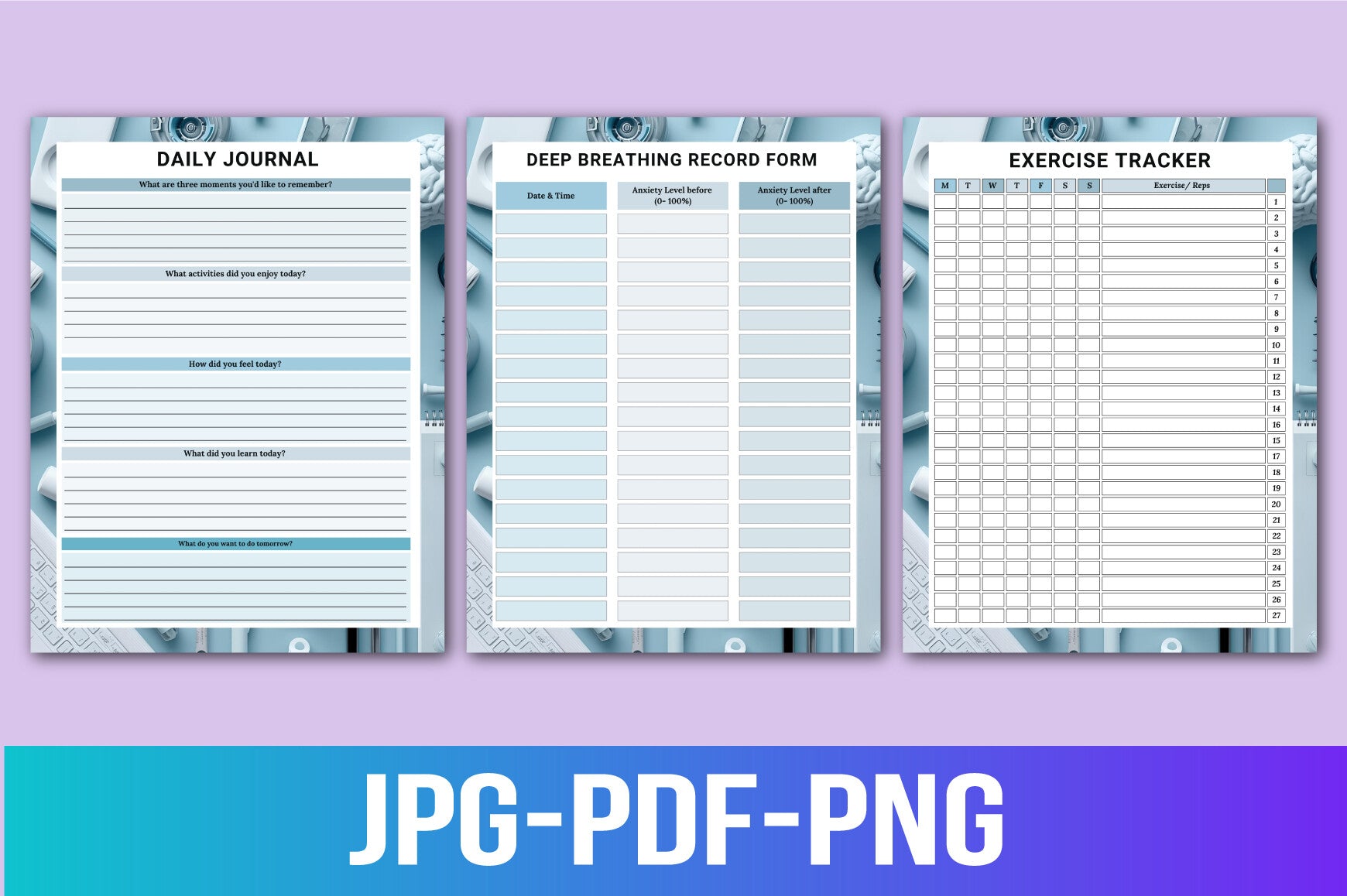 ADHD Brain Dump Toolkit Planner Organization Pages