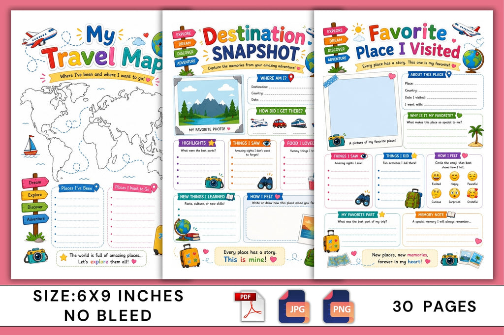 Travel Activity For Kids Journal
