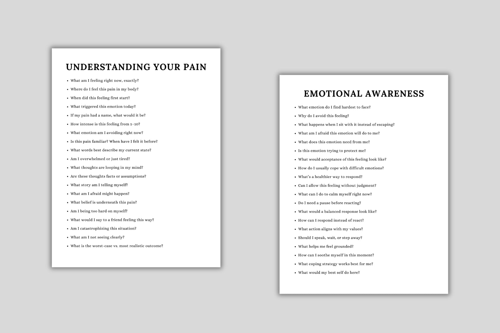 Healing Recovery Prompts