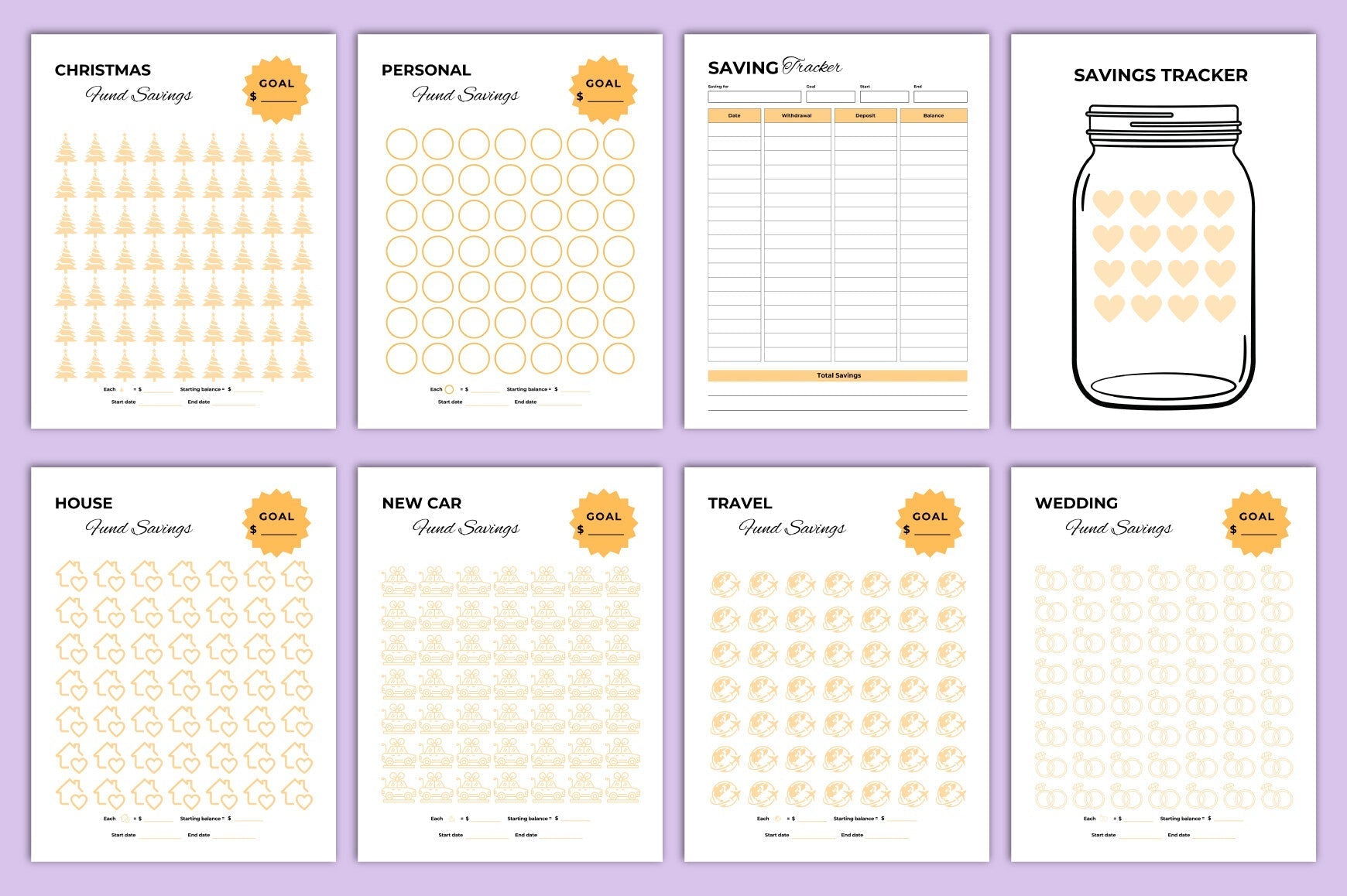 Money Saving Challenge Planner