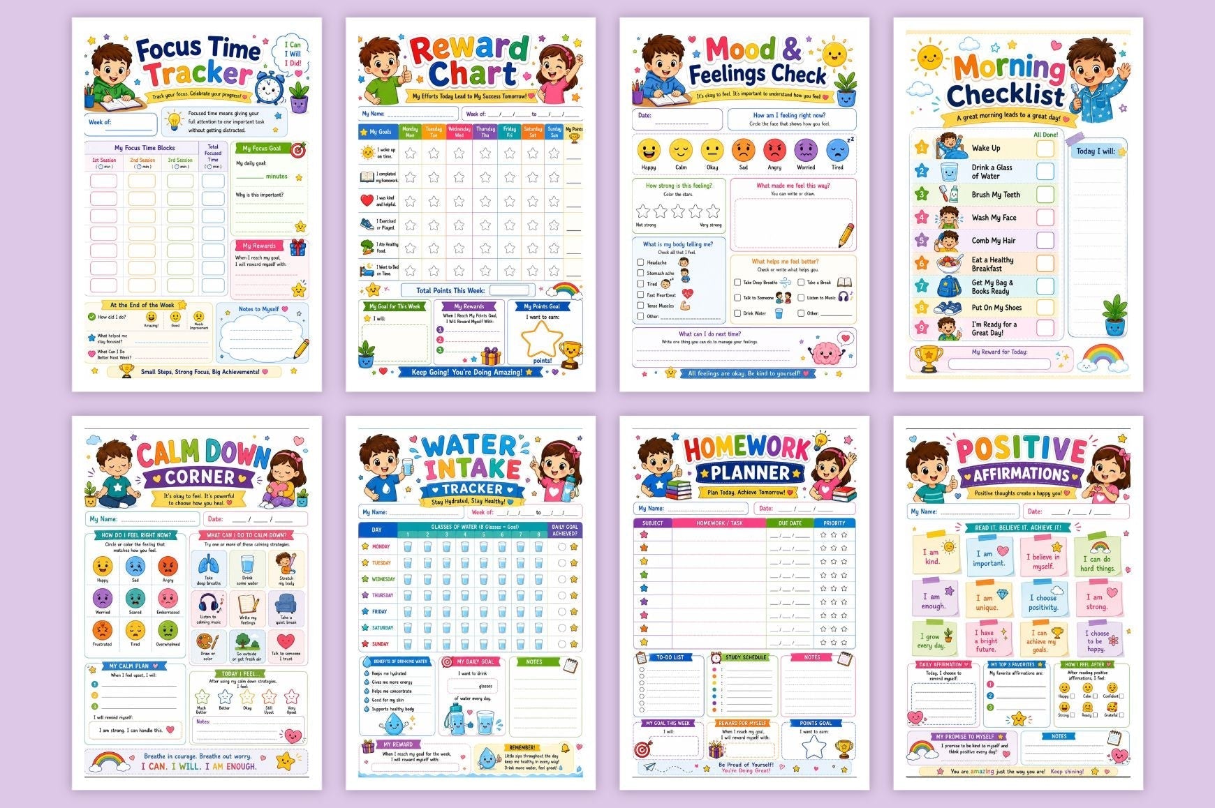 Adhd Activity For Kids Planner