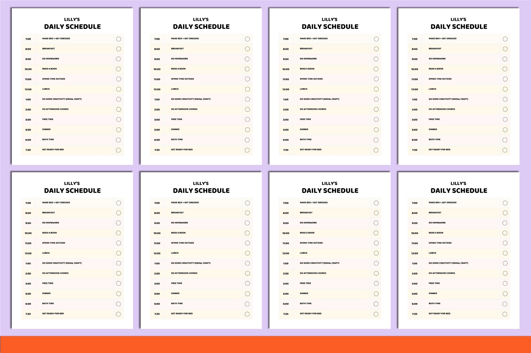 Chore Chart for Kids Planner