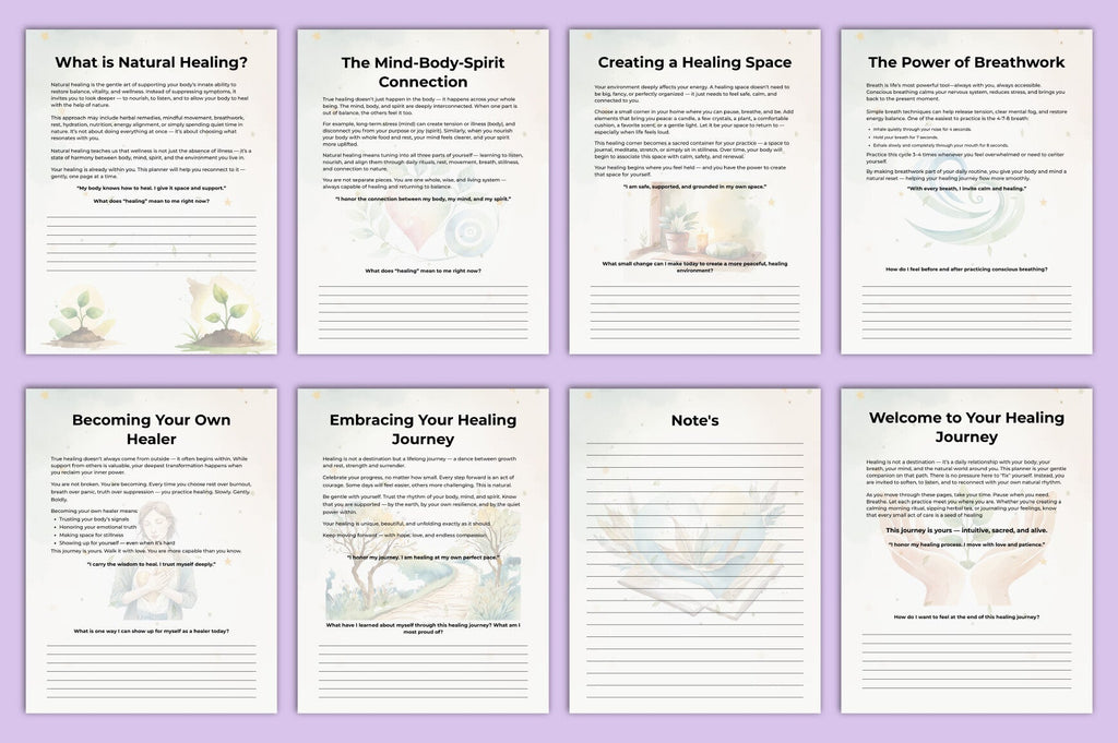 Natural Healing Guidance Planner