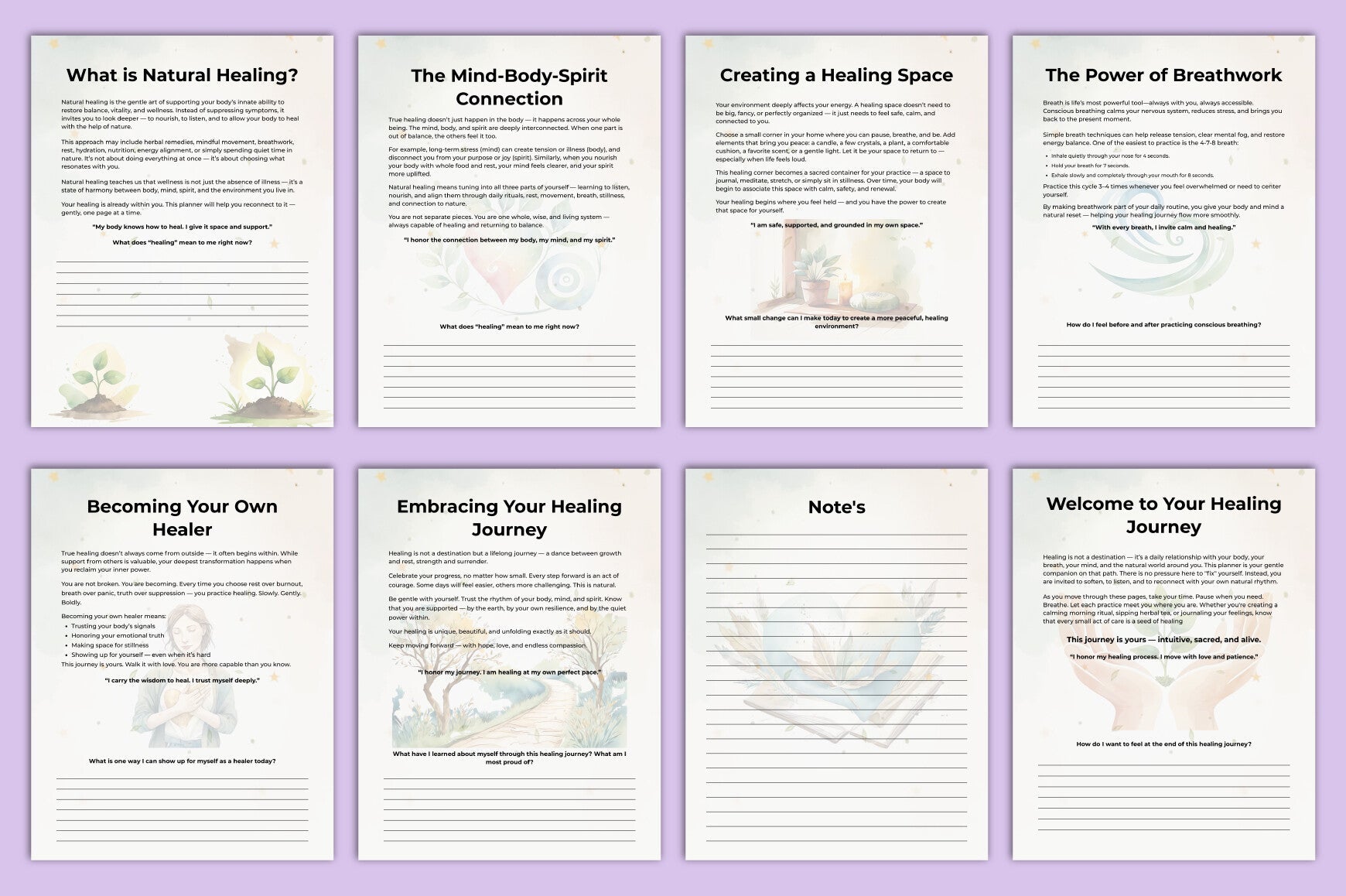 Natural Healing Guidance Planner
